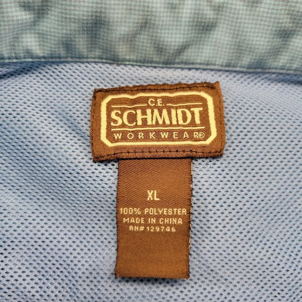C.E. Schmidy Workwear blue fishing shirt size XL